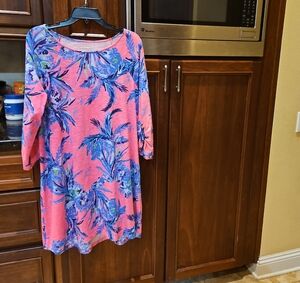 Lilly Pulitzer Pink and Blue Top. Pair It With Leggings Or Wear It As Dress
